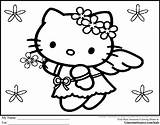 Kitty Coloring Hello Pages Kids Christmas Large Angel Gif sketch template