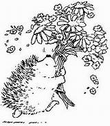 Hedgehogs Siluetas sketch template