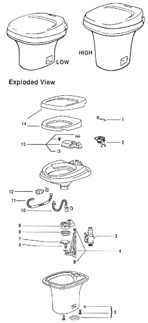 thetford aqua magic  parts diagram