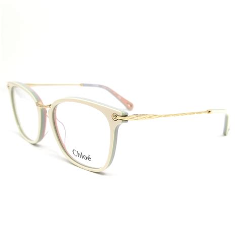 chloe eyeglasses ce2734 107 white rose rectangle women 53x17x140