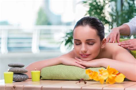 Young Woman During Massage Session Stock Image Everypixel