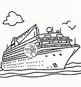 Cruise Ship sketch template