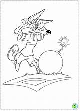 Coyote Coloring Pages Dinokids Wile Tunes Looney Wylie Baby Close Template sketch template