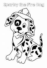 Dog Coloring Fire Pages Sparky Dalmatian Clip Fireman Printable Color Kids Safety Colouring Prevention Sheets Firefighter Clipart Hat Dalmation Dogs sketch template