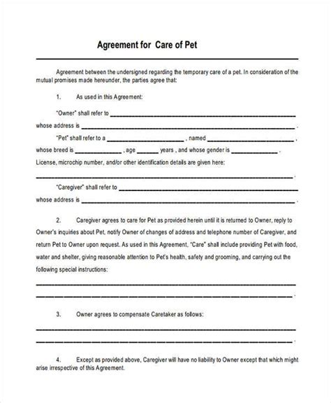 custody agreement template