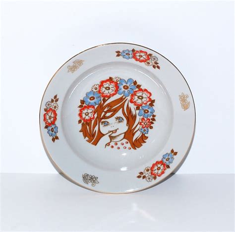 vintage russian natashka plate bowl designed  sidarchuk  haute juice
