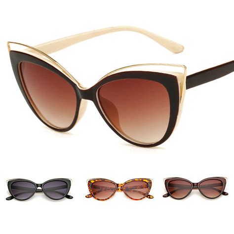 womens fashion vintage retro cat eye uv400 sunglasses eyewear shades