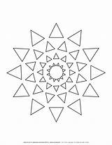 Mandala Triangles Planerium Seasons sketch template