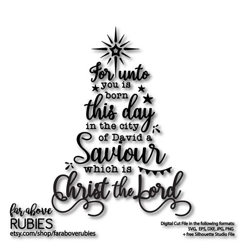 christmas bible verse luke  kjv  saviour   christ etsy