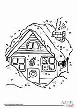 Christmas Colouring Cottage Pages Village Become Member Log Activity Explore sketch template