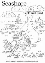 Seek Find Coloring Pages Seashore Pdf Printable Worksheets Preschool Printables Hidden Summer Getcolorings Print Getdrawings Color sketch template