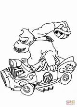 Kong Donkey Coloring Pages Mario Kart Car Drawing King Printable Drives Diddy Getdrawings Color Supercoloring Print Getcolorings Paper Colorings Divyajanani sketch template