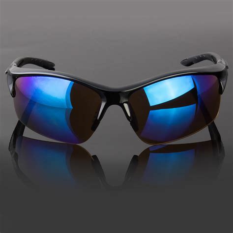 sport wrap hd driving vision sunglasses blue lens high definition