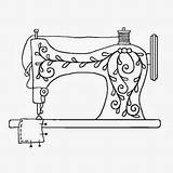 Sewing Machine sketch template