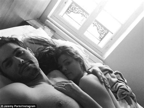 Topless Kelly Brook Snuggles Up To Jeremy Parisi In