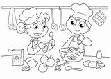 Coloring Cooking Pages Baking Kids Cook Printable Cookies Bake Bakery Unisex Colouring Drawing Utensils Sheets Kitchen Color Month Culinary Arts sketch template