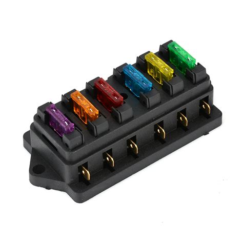 buy   circuit standard blade fuse box block holder  pcs fuses dc