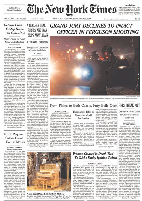 heres   newspaper front pages  covering ferguson missouri today business insider
