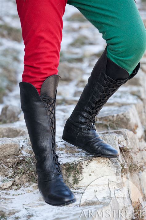 medieval fantasy high boots forest  sca