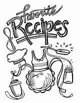 Coloring Pages Binder Recipe Color Book Recipes Cover Printable Colouring Cooking Template Cookbook Adults Dishes Books Baking Print Sheets Family sketch template
