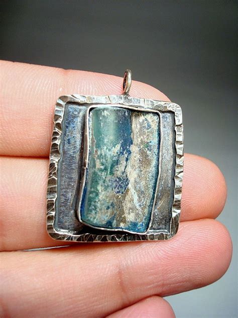 Ancient Roman Glass Jewelry Pendant 100 300 Ad For Sale