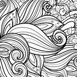 Vecteur Naadloos Bloemenpatroon Bloemenachtergrond Illustratie Ornate Kleuring Modèle Drawn sketch template
