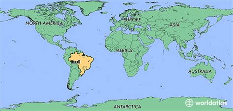 brazil   brazil located   world brazil map worldatlascom