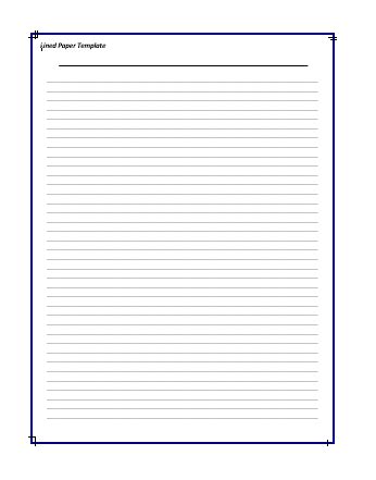 lined paper template  word templates