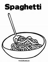 Pasta Spaghetti Drawing Bowl Coloring Pages Macaroni Clipart Sketch Easy Printable Food Pie Colouring Drawings Material Cereal Getcolorings Girls Google sketch template