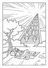 Coloring Pages Jacob Ladder Dream Heaven Kids Sunday School Stairway Drawing Bible Printable Jacobs Color Story Worksheets Crafts Lessons Stories sketch template