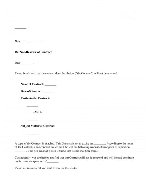 non renewal letter sample 36 best lease renewal letters