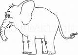 Cartoon Elephant Drawing Coloring Kids Draw Pages Elephants Color Step Line Clipart Filling Drawings Simple Printable Dragoart Print Animals Cliparts sketch template