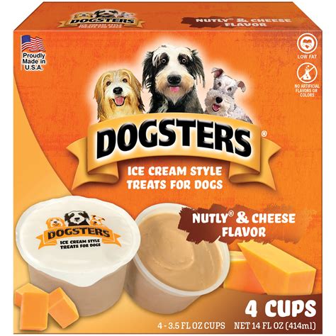 dogsters nutly cheese flavor ice cream style dog treats   fl oz cups walmartcom