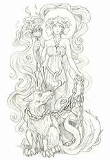 Hekate Hecate Goddess Goddesses sketch template