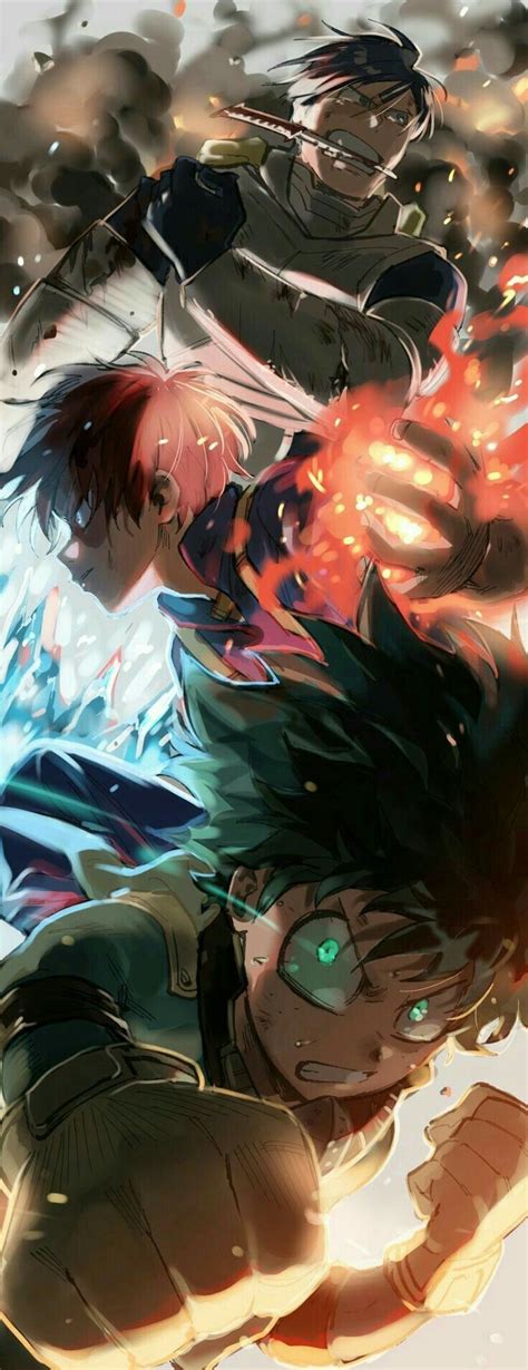 Todoroki Midoriya And Lida Boku No Hero Academia Hero Hero