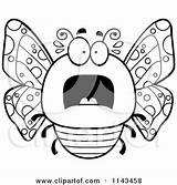 Butterfly Scared Chubby Vector Coloring Clipart Cartoon Cory Thoman Outlined 2021 sketch template