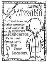 Vivaldi Autunno Composers Baroque Musicale Educazione Didattiche Spartiti Compositore Elementare Classeacolori Lezioni Attività Infanzia Violinista Italiano sketch template