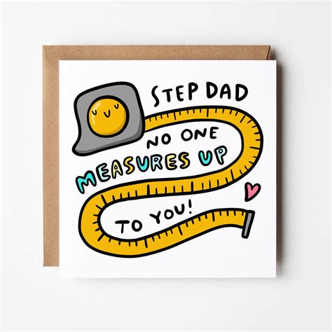 step dad no one measures up to you birthday card by arrow t co