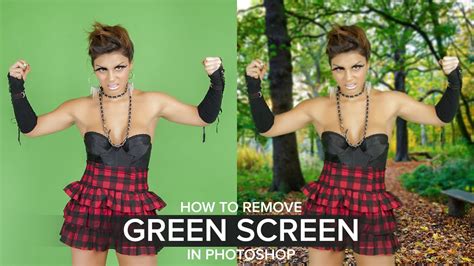 remove green screen background  photoshop youtube