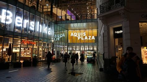 aquis plaza   modern mall  aachen  january   editorial stock image image