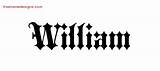 William Name Tattoo Old English Designs Printable Names Lettering Freenamedesigns sketch template