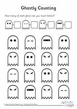 Counting Ghost Worksheets Halloween Activity Maths Activityvillage Village Explore sketch template