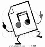 Dance Music Happy Cartoon Mp3 Clipart Mascot Document Doing Thoman Cory Outlined Coloring Vector Blank 2021 Clipartof sketch template