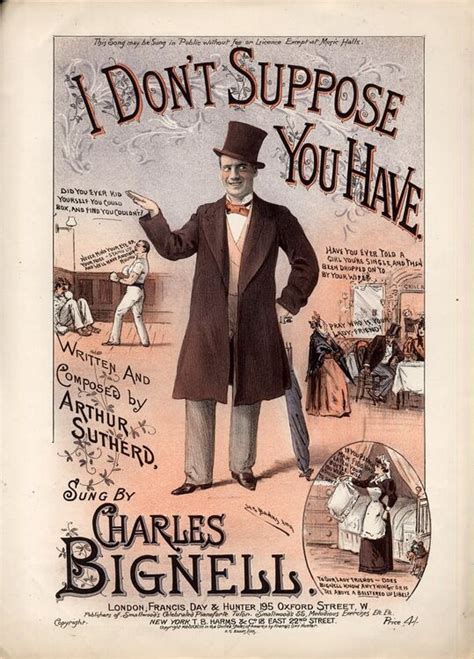 dont suppose   sung  charles bignell