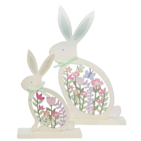 fretwork easter bunny decorations   chicken