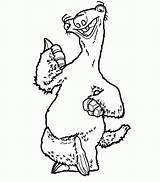 Sid Coloring Pages Ice Age Print sketch template