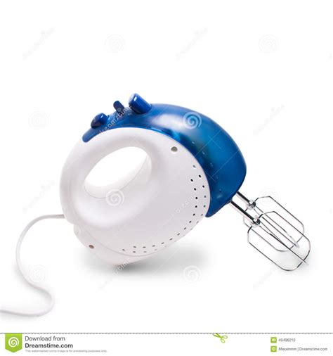 mixer electric blue isolated  white background stock photo image  blender blend