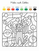 Malen Zahlen Fasching Ausmalen Zirkus Ausdrucken Karneval Clowns Ausmalbild Grundschule Vorschule Arbeitsblatt Arbeitsblätter Malvorlage Mathe Magique Zahlenraum Zahlenland Kindern Einhorn sketch template