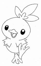 Torchic sketch template