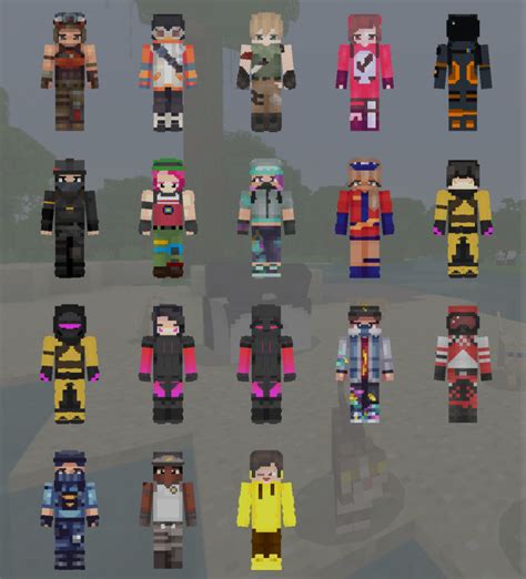 Fortnite Heroes Skin Pack 128×128 Minecraft Skin Packs